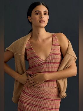 New Anthropologie Nation LTD Haru Rib Cami Tank knit stripes size medium